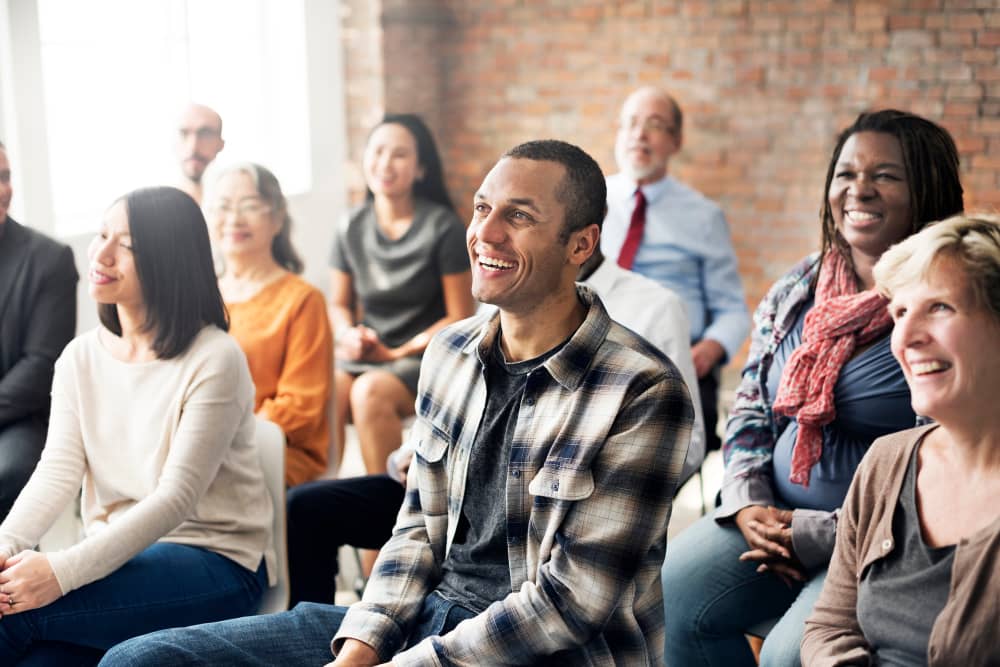 People in a consulting and training session